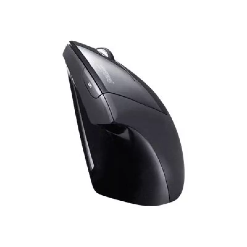 Perixx PERIMICE-713 mouse verticale ergonomico wireless, per destrimani, ottico, 2000 DPI, 2,4 GHz, ricevitore nano, nero