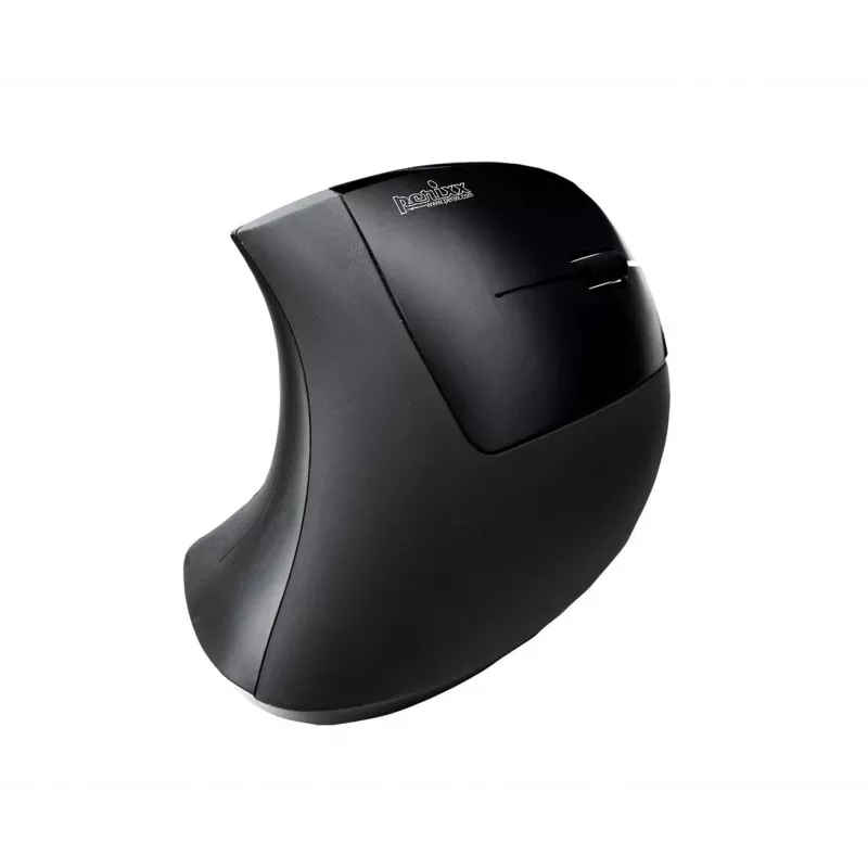 Perixx PERIMICE-713 mouse verticale ergonomico wireless, per destrimani, ottico, 2000 DPI, 2,4 GHz, ricevitore nano, nero