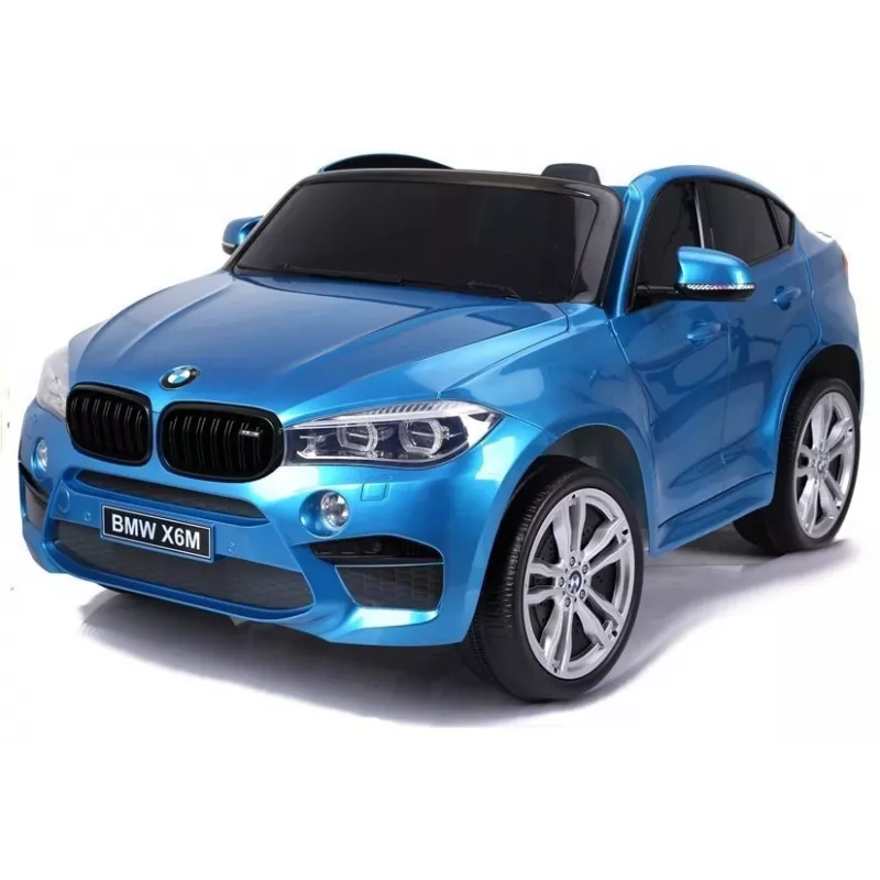 PETMEX Auto a batteria per bambini BMW X6M blu verniciata