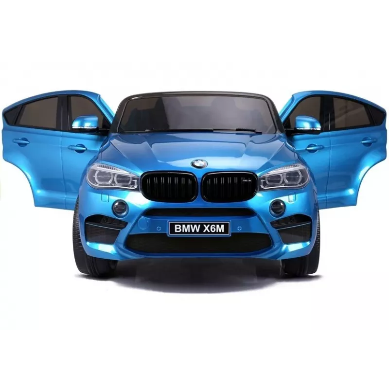 PETMEX Auto a batteria per bambini BMW X6M blu verniciata