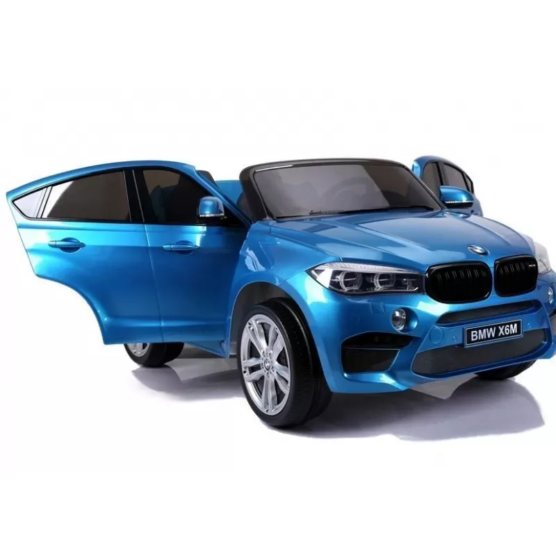 PETMEX Auto a batteria per bambini BMW X6M blu verniciata