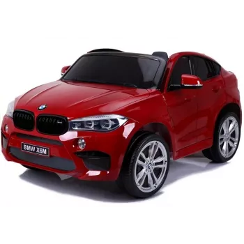PETMEX Auto a batteria BMW X6M SUV con luci LED e MP3 rosso verniciato