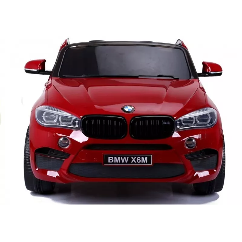 PETMEX Auto a batteria BMW X6M SUV con luci LED e MP3 rosso verniciato