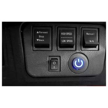 PETMEX Jeep a batteria HP012 per bambini con luci LED e MP3, nero