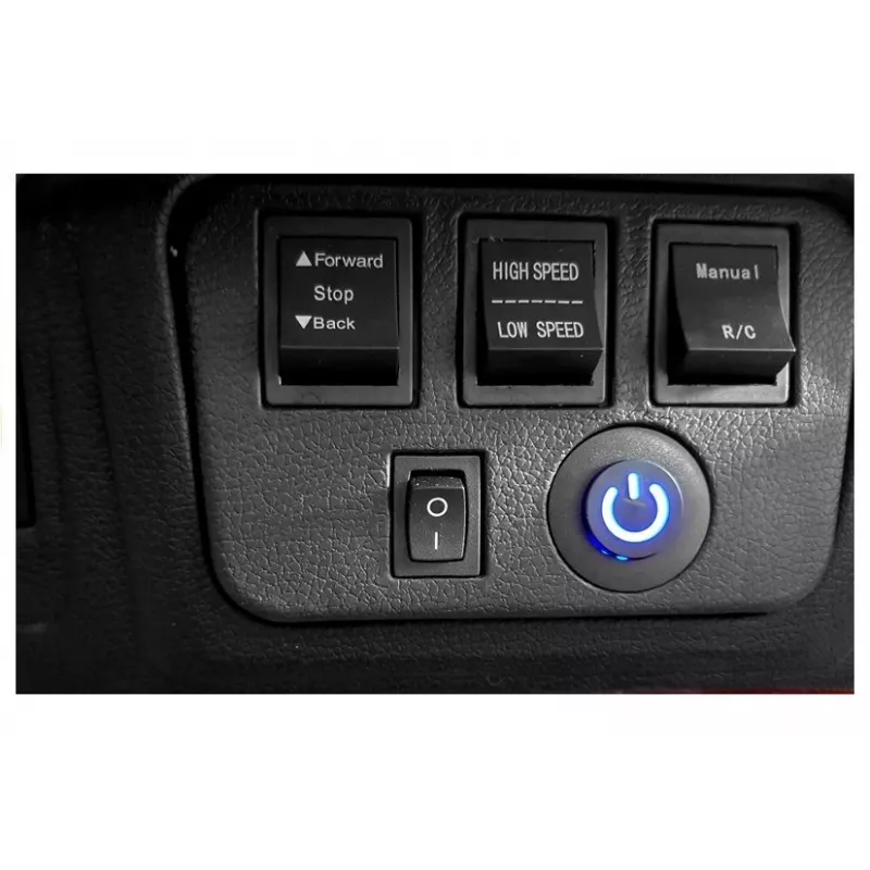 PETMEX Jeep a batteria HP012 per bambini con luci LED e MP3, nero