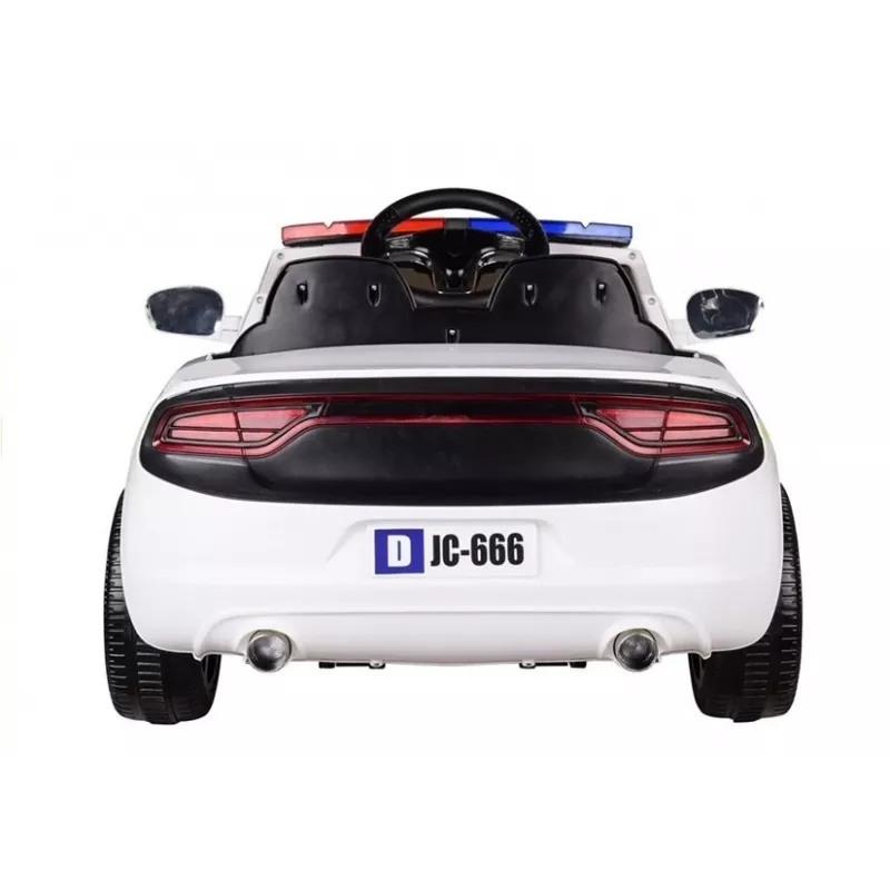 PETMEX Auto della polizia a batteria per bambini bianca