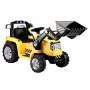 Trattore escavatore elettrico per bambini PETMEX ZP1005 con pala mobile, Giallo