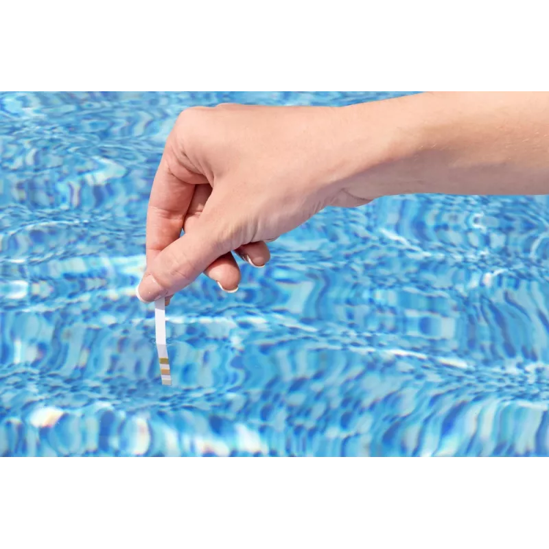 PH Pool Tester Bestway 58142 - 50 strisce test acqua per cloro libero, pH, alcalinità totale