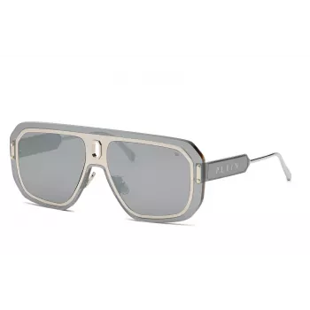 PHILIPP PLEIN MAN SPP050-99579X occhiali da sole nero acetato lente grigia 57mm