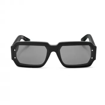 PHILIPP PLEIN MAN SPP150-670703 Occhiali da sole rettangolari montatura nera lenti grigie 67/11/145 mm