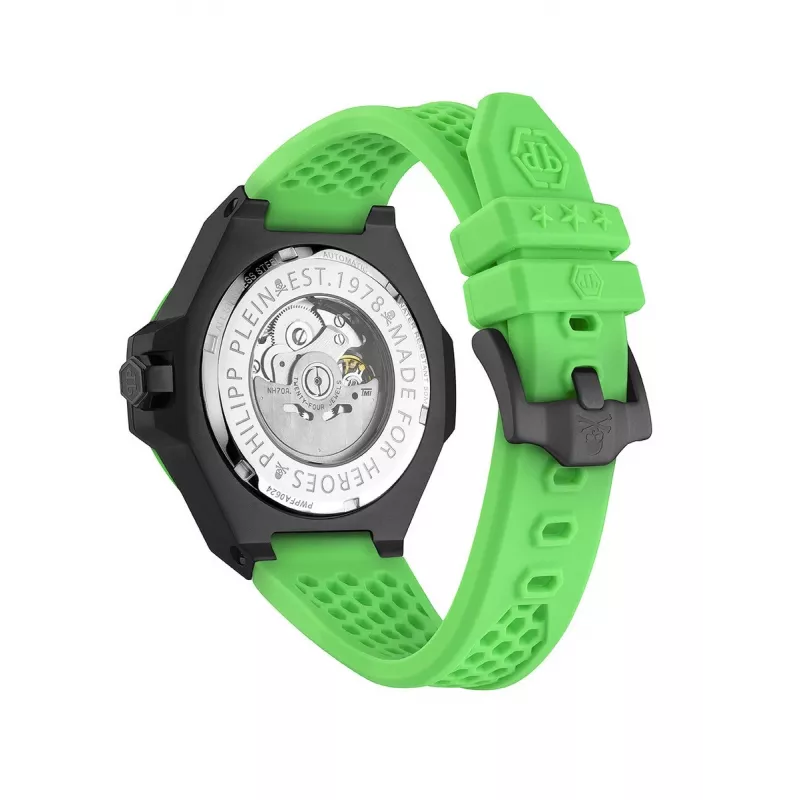 Philipp Plein orologio da uomo automatico PWPFA0624 46mm acciaio inossidabile nero silicone