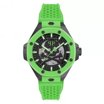 Philipp Plein orologio da uomo automatico PWPFA0624 46mm acciaio inossidabile nero silicone