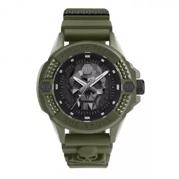 Philipp Plein orologio automatico scheletrato uomo PWUBA0423 44mm silicone nero