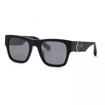 Philipp Plein Occhiali da sole uomo SPP042M54703X - montatura nera, lenti grigie, 54 mm