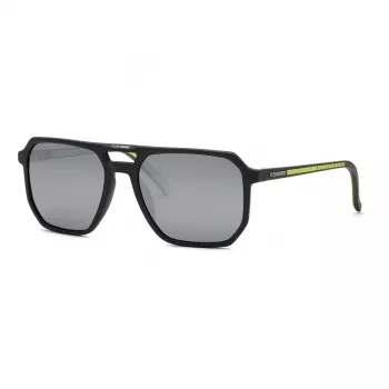 Philipp Plein Sport occhiali da sole uomo SSP032-58C02X montatura in acetato nero lenti grigie 58/19/145 mm