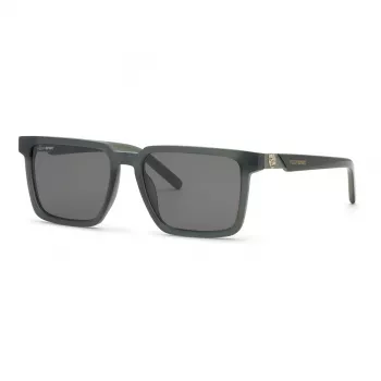 Philipp Plein Sport Occhiali da sole da uomo SSP034-566S8M nero/grigio rettangolari specchiati