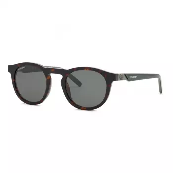 Philipp Plein Sport Occhiali da sole uomo SSP035-520722 montatura rettangolare in acetato nera lenti grigie 52 mm