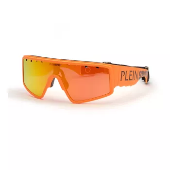 PHILIPP PLEIN SPORT SSP007-99B55A Occhiali da sole da uomo - Montatura nera, lenti grigie, UV400