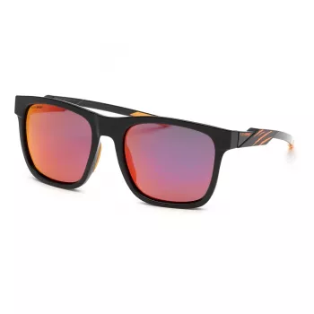 Philipp Plein Sport SSP010-56Z42P Occhiali da sole uomo rettangolari - Montatura nera lenti grigie polarizzate 56/19/135 mm