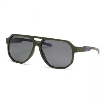 PHILIPP PLEIN SPORT SSP014-61J97P Occhiali da sole da uomo - Montatura nera, lenti polarizzate grigie, 61/15/135 mm