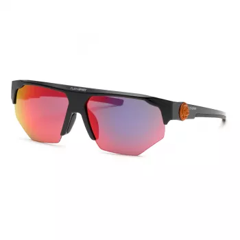 PHILIPP PLEIN SPORT Occhiali da sole uomo SSP015-62Z42R, montatura nera, lenti grigie a specchio, 62/13/135 mm