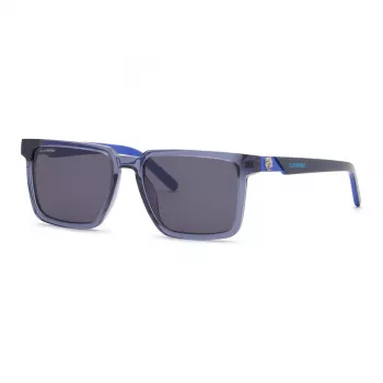 Philipp Plein Sport SSP034-5604AL occhiali da sole rettangolari da uomo - montatura nera lenti grigie 56/18/145 mm