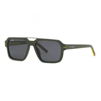 Philipp Plein Sport SSP036-57NVNP Occhiali da sole rettangolari uomo navy blu smoke grey 57/17/150 mm