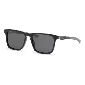 PHILIPP PLEIN SPORT SSP038-57700P Occhiali da sole uomo polarizzati, montatura nera, lenti grigie, 57/18/145 mm
