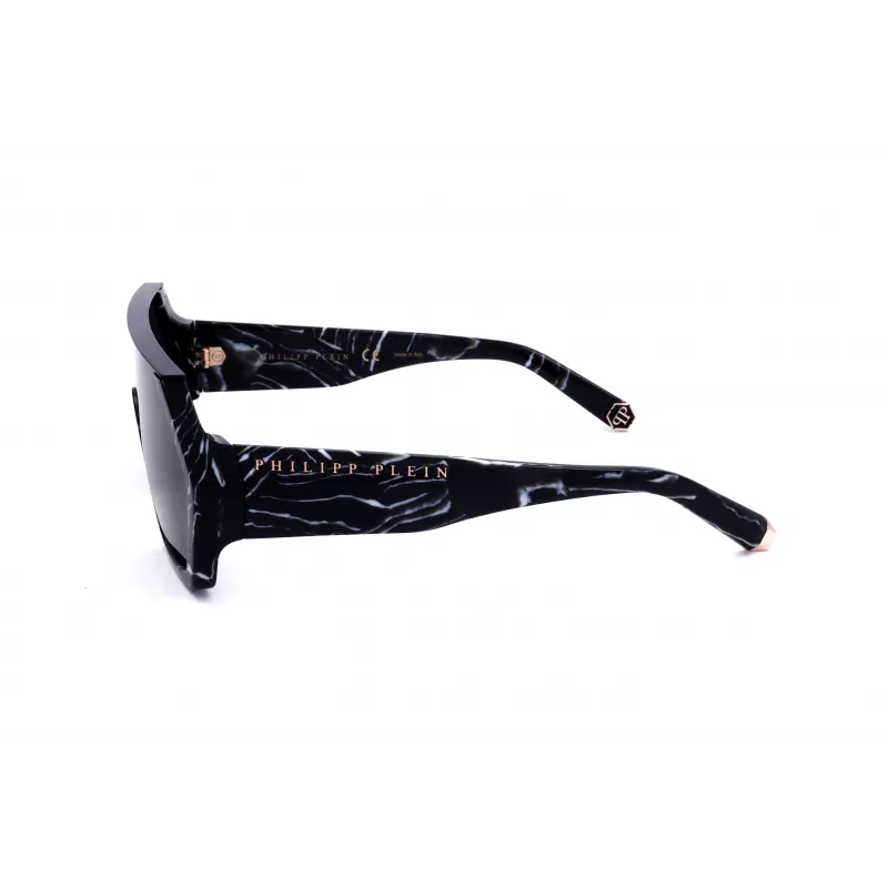 Philipp Plein SPP047-0Z21 Occhiali da sole uomo montatura nera lenti grigie 99mm