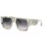PHILIPP PLEIN SPP094M5409YL Occhiali da sole uomo - montatura in acetato, lenti grigie, 54/18/145 mm