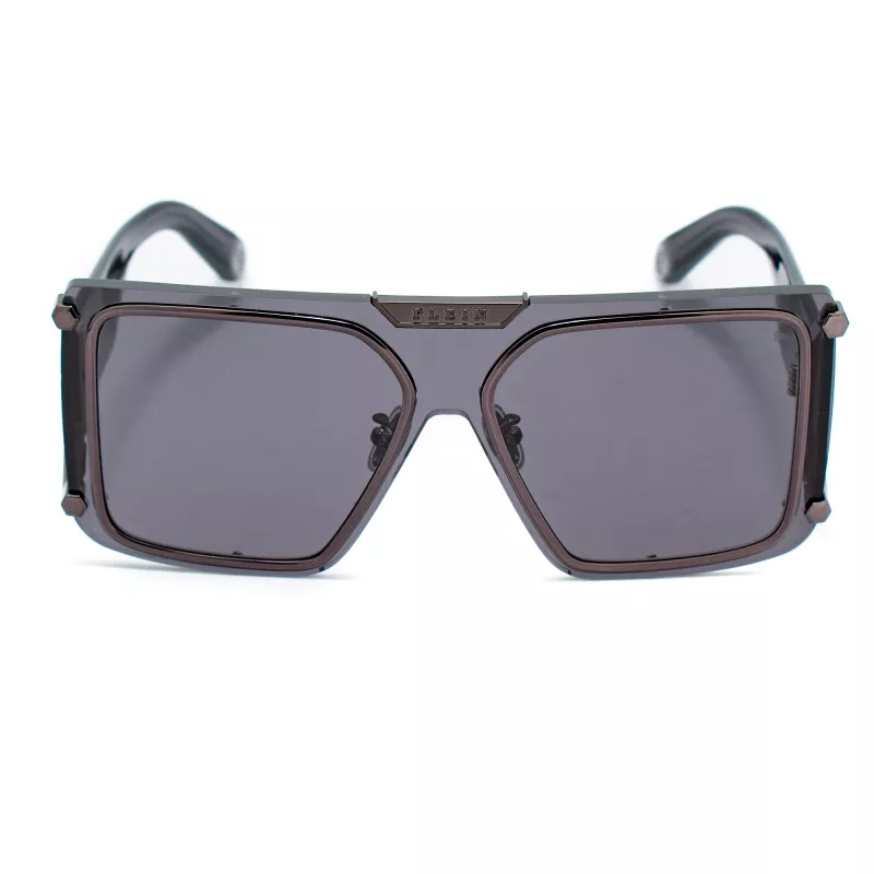Philipp Plein SPP096M990I86 Occhiali da sole uomo Pilot Aviator metallo nero grigio sfumato UV400 99mm