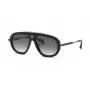 PHILIPP PLEIN SPP151V57700Y Occhiali da sole uomo - Montatura in acetato nero, lenti in policarbonato grigie, 57 mm