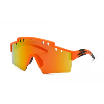 Philipp Plein SSP001-99B55A Occhiali da sole uomo Shield Montatura nera Lenti grigie 99/0/130 mm