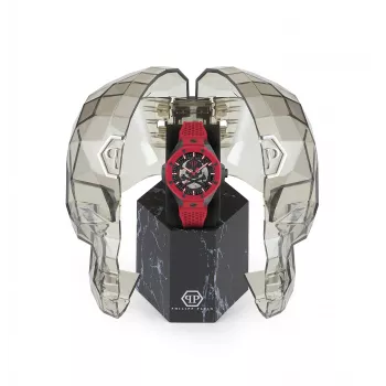 Philipp Plein The $kull King Orologio al quarzo uomo PWPFA0524 44 mm Silicone nero