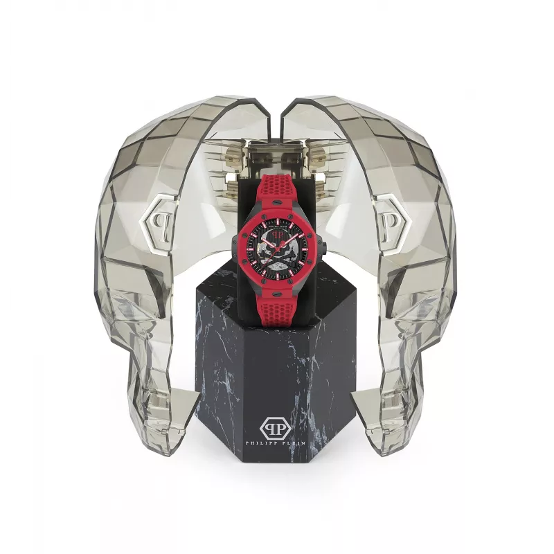 Philipp Plein The $kull King Orologio al quarzo uomo PWPFA0524 44 mm Silicone nero