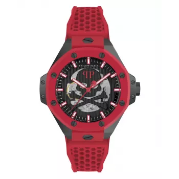 Philipp Plein The $kull King Orologio al quarzo uomo PWPFA0524 44 mm Silicone nero