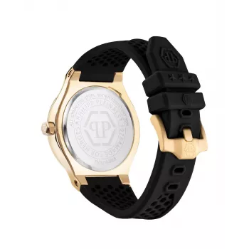 Philipp Plein The $kull uomo orologio al quarzo 44mm cassa in acciaio inox cinturino in silicone nero PWUFA0225