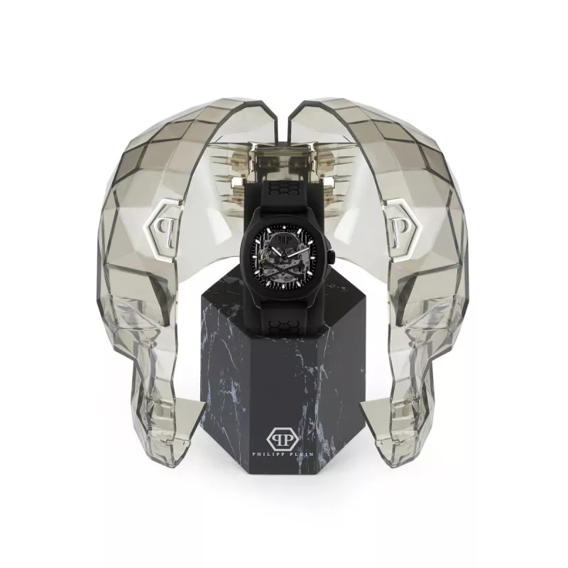 Orologio automatico uomo Philipp Plein The Skeleton PWRAA0923 42mm silicone nero