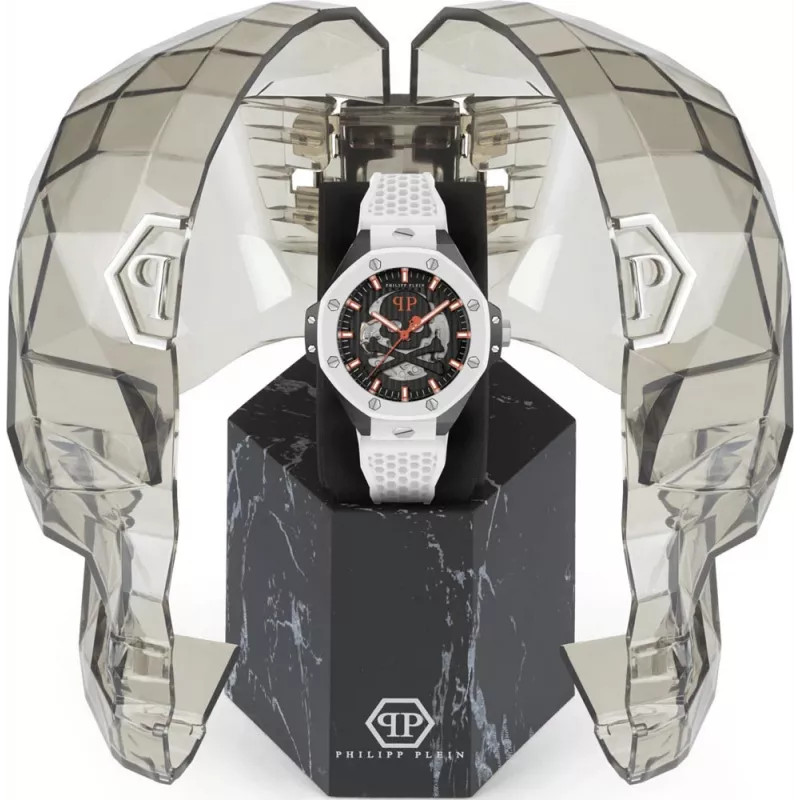 Philipp Plein The Skeleton Orologio automatico uomo PWPFA0724 46mm silicone nero