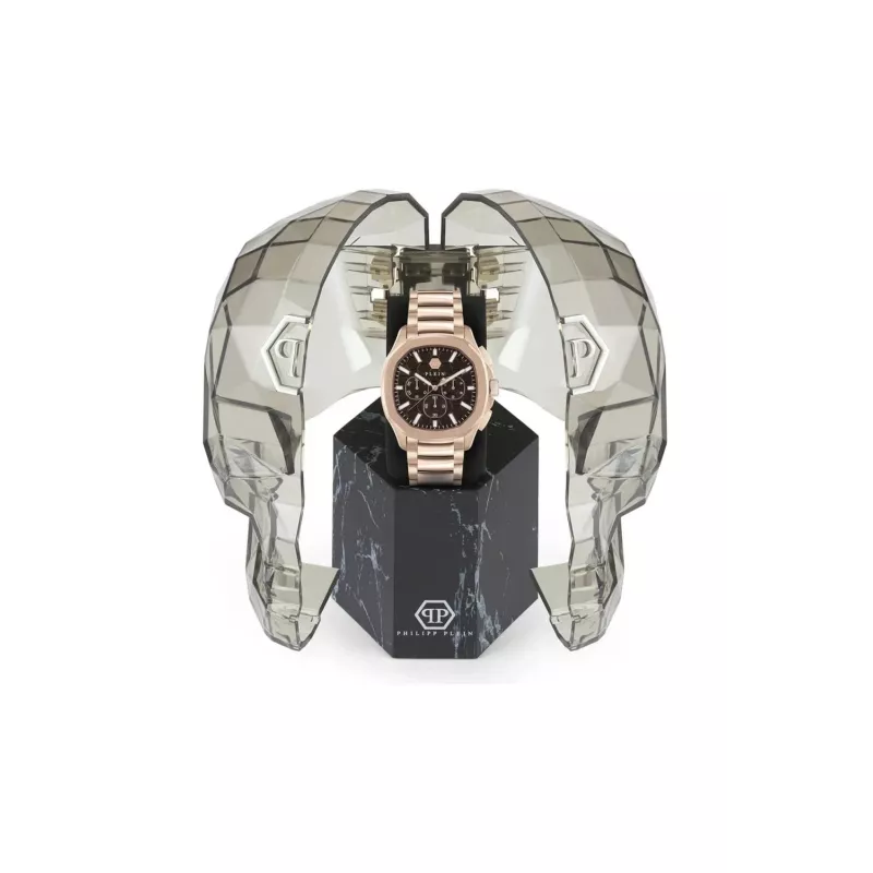Philipp Plein The Skeleton Orologio al quarzo uomo PWSAA0623 44mm Cinturino in silicone nero