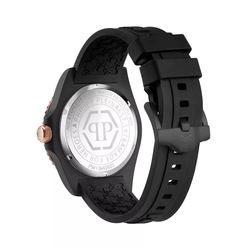 Philipp Plein The Skeleton Orologio da uomo al quarzo PWYBA0823 44mm Silicone nero