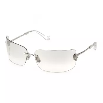 Philipp Plein Occhiali da sole donna SPP027V95579X - montatura oversize nera, lenti grigie, protezione UV400