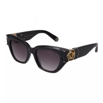 Philipp Plein occhiali da sole donna SPP140M510700 - montatura nera, lenti grigie, 51 mm