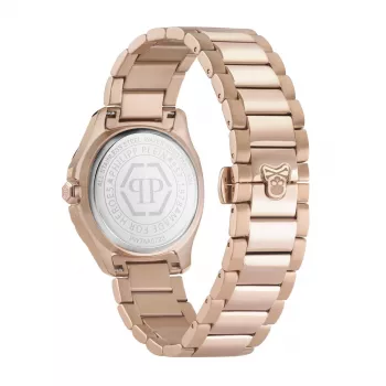 Philipp Plein orologio donna The Skeleton al quarzo PWTAA0723 38mm silicone nero