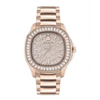 Philipp Plein orologio donna The Skeleton al quarzo PWTAA0723 38mm silicone nero