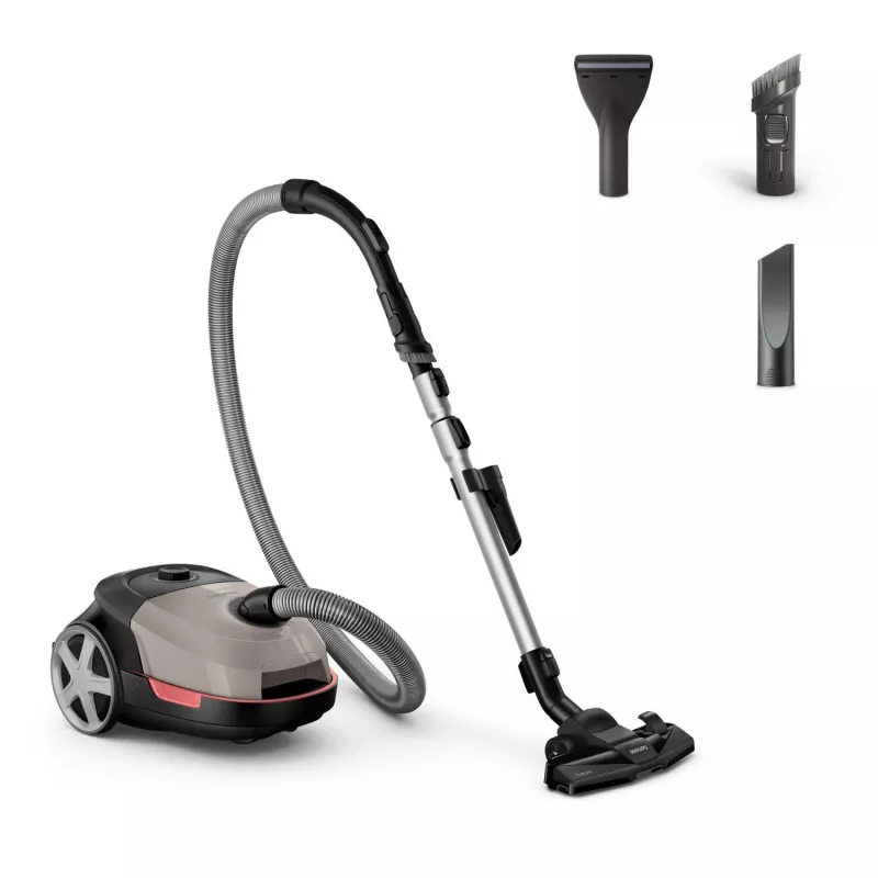 Philips 5000 Series XD5122/10 aspirabriciole a cilindro, 900W, sacchetto 4L, nero profondo