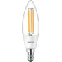 Philips Classic LED Lampadina a candela 40W equivalente E14 Bianco caldo Trasparente