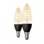 Philips Hue E14 White Ambiance 4,6W LED Filament Candela 2 pezzi