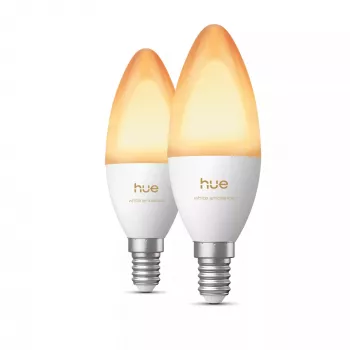 Philips Hue White Ambiance Candle Bulb E14 B39 EU confezione da 2