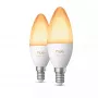 Philips Hue White Ambiance Lampadina a candela E14 B39 EU confezione da 2